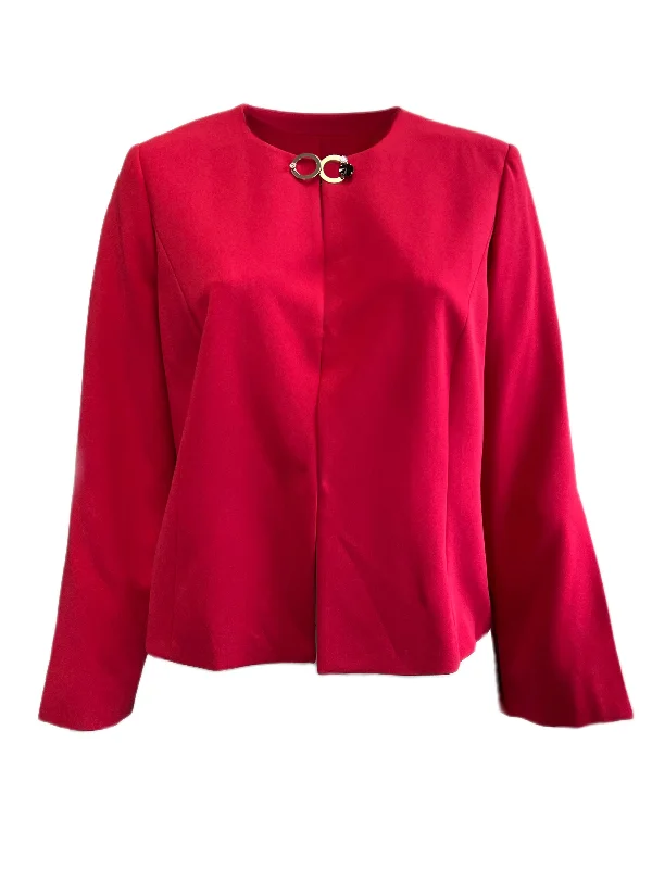 Marina Rinaldi Women's Red Ciliegia Flare Sleeve Jacket Size 20W/29 NWT Stand-Up Collar Roll-Neck Collar Turtle Neck Marina Rinaldi Women's Red Ciliegia Flare Sleeve Jacket Size 20W/29 NWT Stand-Up Collar Roll-Neck Collar Turtle Neck