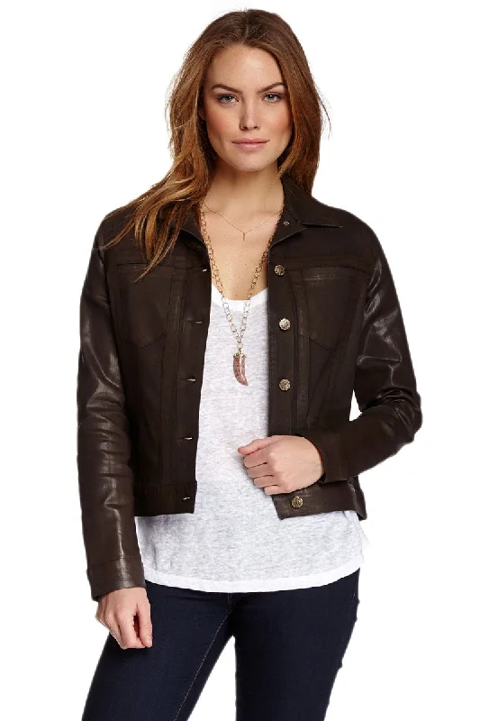 MIRACLEBODY by Miraclesuit Women's Mahogany Coated Denim Jacket Sz S NWT $156 Herringbone Jacket Houndstooth Jacket Plaid Jacket MIRACLEBODY by Miraclesuit Women's Mahogany Coated Denim Jacket Sz S NWT $156 Herringbone Jacket Houndstooth Jacket Plaid Jacket