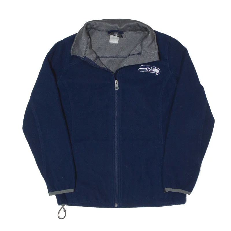 NFL Seattle Seahawks USA Fleece Jacket Blue Womens M Zippered Jacket Buttoned Jacket Snapped Jacket NFL Seattle Seahawks USA Fleece Jacket Blue Womens M Zippered Jacket Buttoned Jacket Snapped Jacket