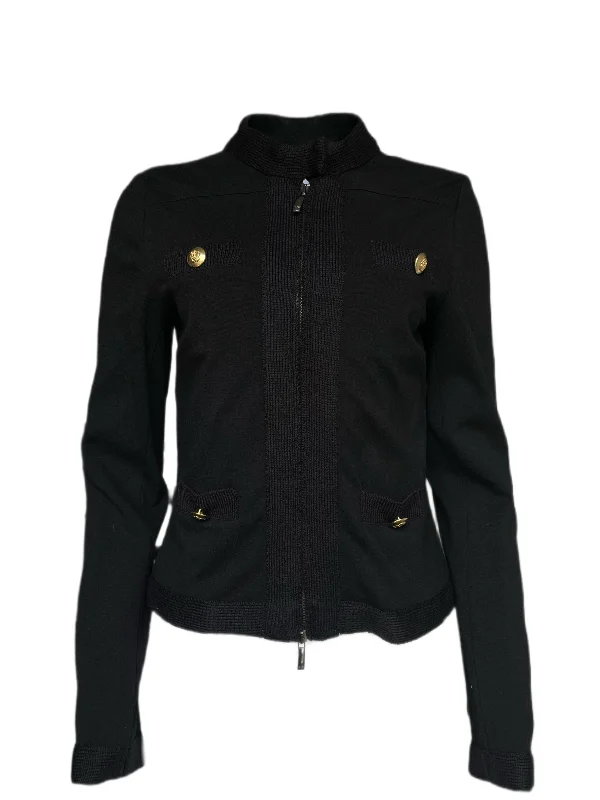 PAOLA FRANI Women's Giacca Zip Up Sweater Jacket Rayon Fabric Velvet Fabric Corduroy Fabric PAOLA FRANI Women's Giacca Zip Up Sweater Jacket Rayon Fabric Velvet Fabric Corduroy Fabric