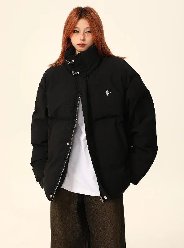 Quilted Stand Collar Padded Jacket Fleece Jacket Down Jacket Feather Jacket