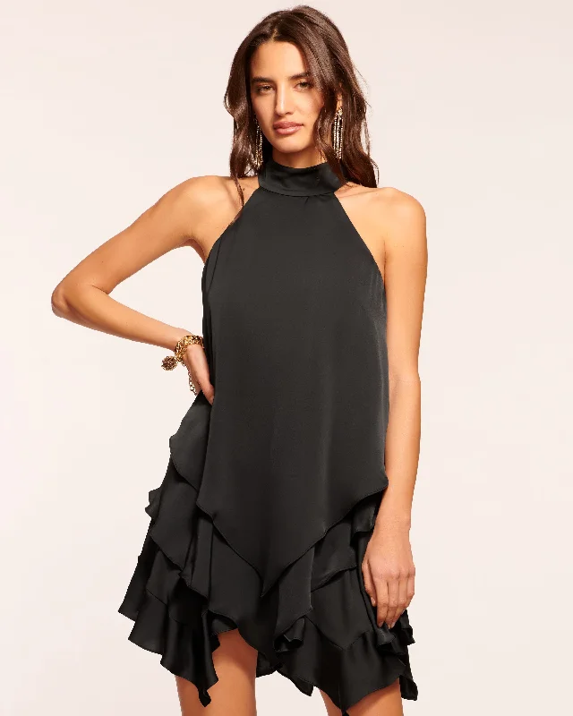 Shaina Tiered Mini Dress Elegant Silk Mini Dress