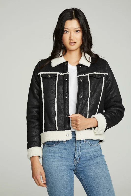 Shearling Trucker Jacket Herringbone Jacket Checkered Jacket Solid Jacket