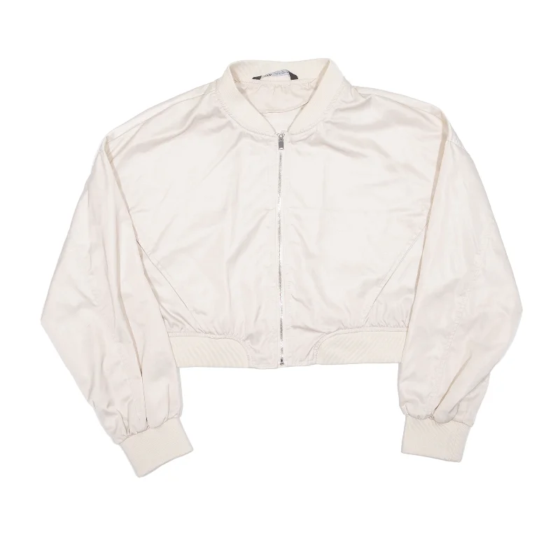 ZARA Cropped Bomber Jacket Cream Womens M Faux Fur Jacket Real Fur Jacket Shearling Jacket ZARA Cropped Bomber Jacket Cream Womens M Faux Fur Jacket Real Fur Jacket Shearling Jacket