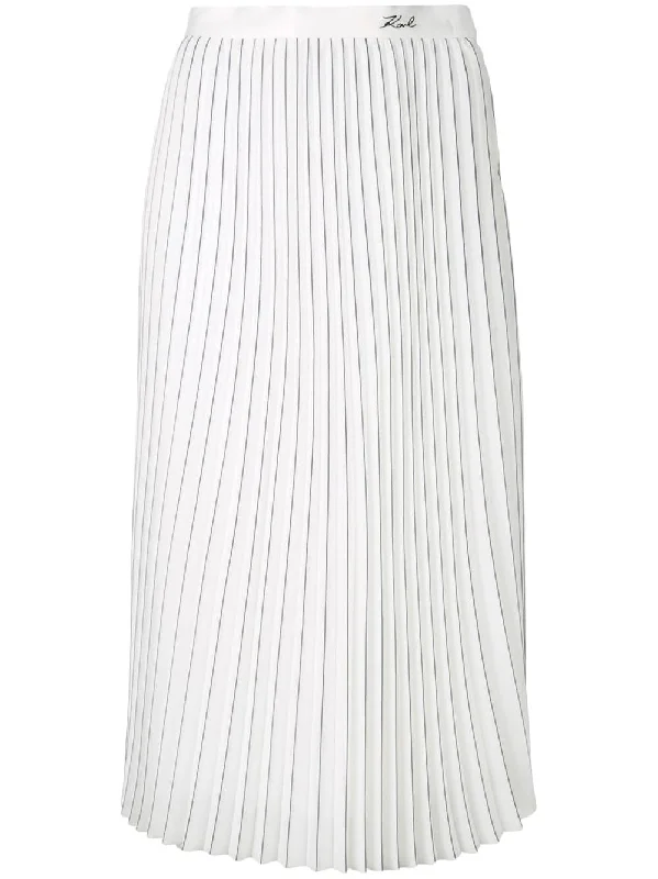 pinstripe pleated skirt vintage skirt charm