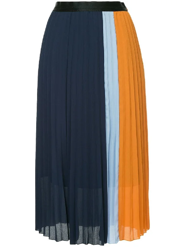 panelled pleated skirt corduroy skirt textured