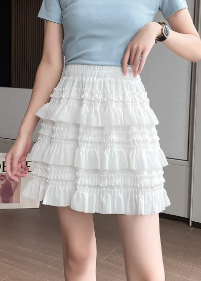 leisure lovely summer women's retro pleated mini skirt wrap skirt elegant