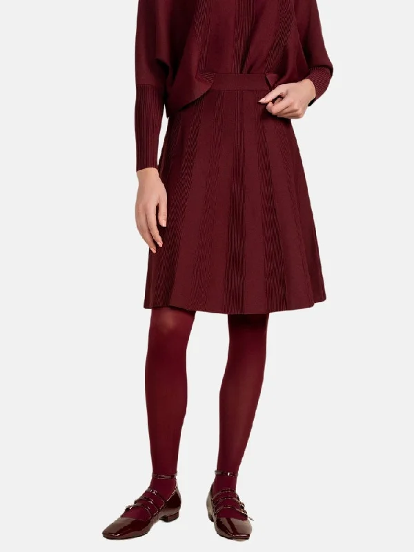 Baia Skirt in Merlot corduroy skirt cozy