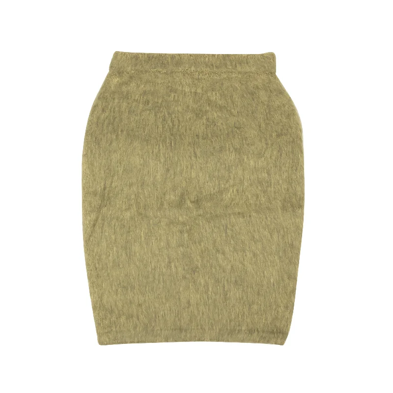 STUSSY Sand Tan Acrylic Marsh Midi Skirt linen skirt relaxed