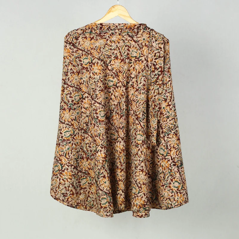 Brown - Block Printed Cotton Wrap Around Kalamkari Skirt 07 tulle skirt dreamy