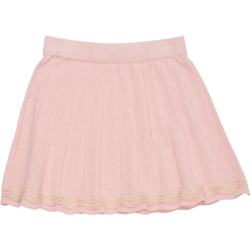 Copenhagen Colors Dusty Rose/Cream Comb. Knit Tennis Skirt asymmetrical skirt cut