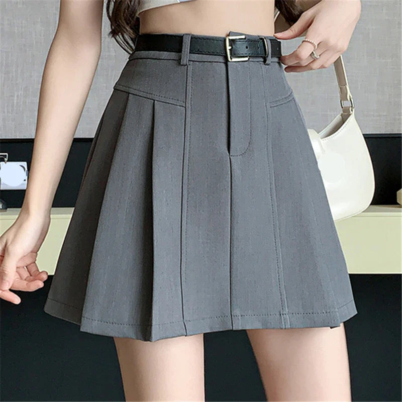 2024 Spring Summer New High Waist JK Suit Slim Skirts Shorts chiffon skirt airy