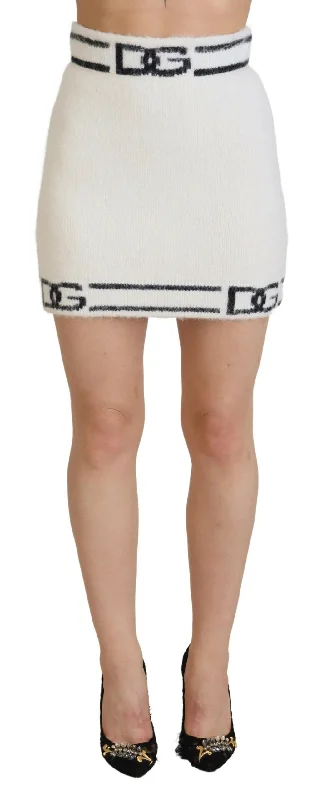 Dolce & Gabbana High Waist Logo Print Mini Skirt summer skirt style