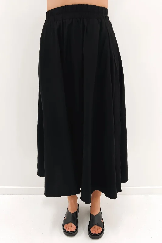 Jessica Maxi Skirt Black cashmere skirt fine