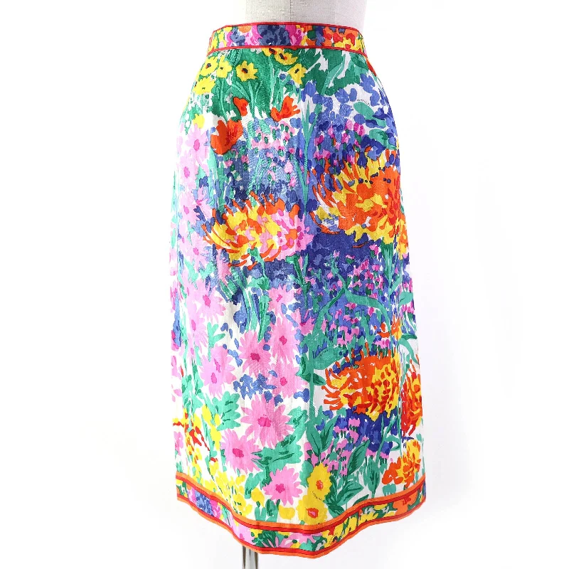 LEONARD FASHION Floral Logo Tight Skirt floral skirt print