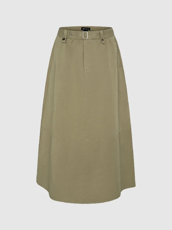 Loose Leisure A-Line Skirts chiffon skirt delicate