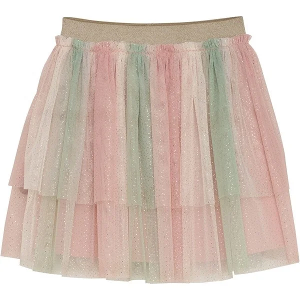 Minymo Peach Beige Skirt w. Glitter lace skirt intricate