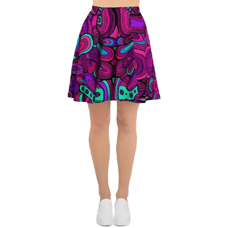 Psychedelic Trippy Doodle Women's Skirt modal blend skirt